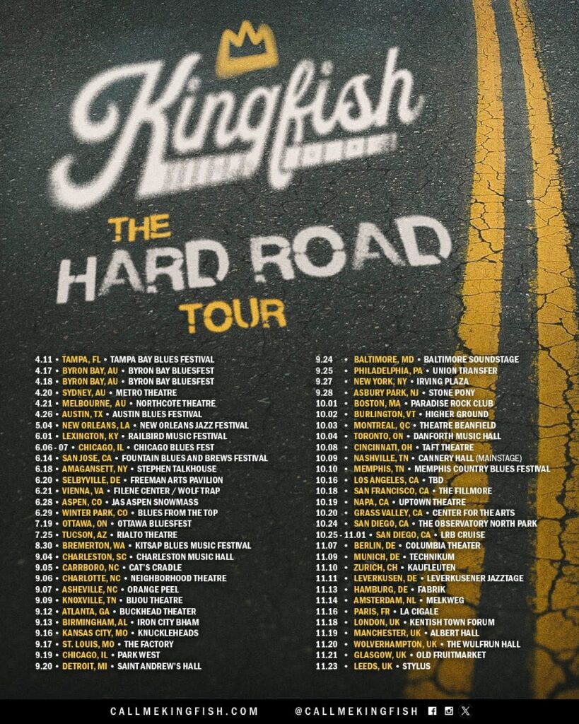 Christone “Kingfish” Ingram Hard Road Tour Poster 2025